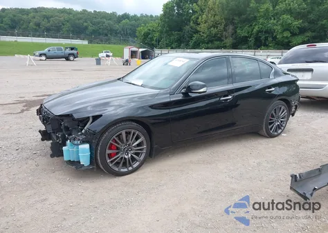 2021 Infiniti Q50 Red Sport 400 Awd z USA, uszkodzony, nr VIN JN1FV7DR8MM880072
